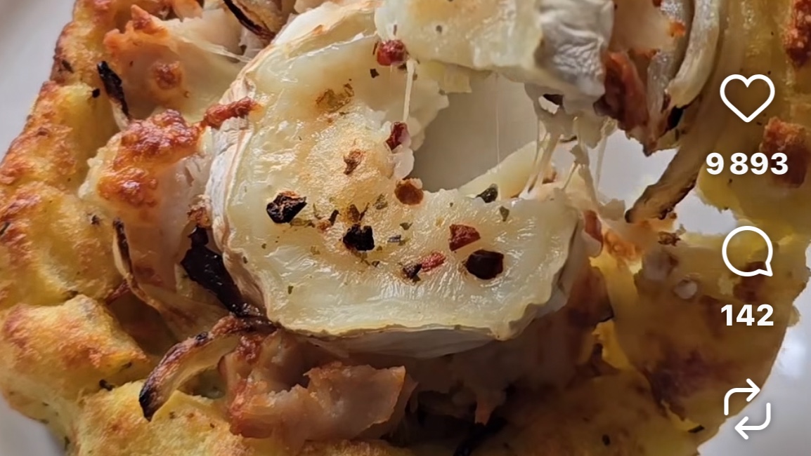 Nid de pommes de terre avec œuf Airfryer et version chèvre