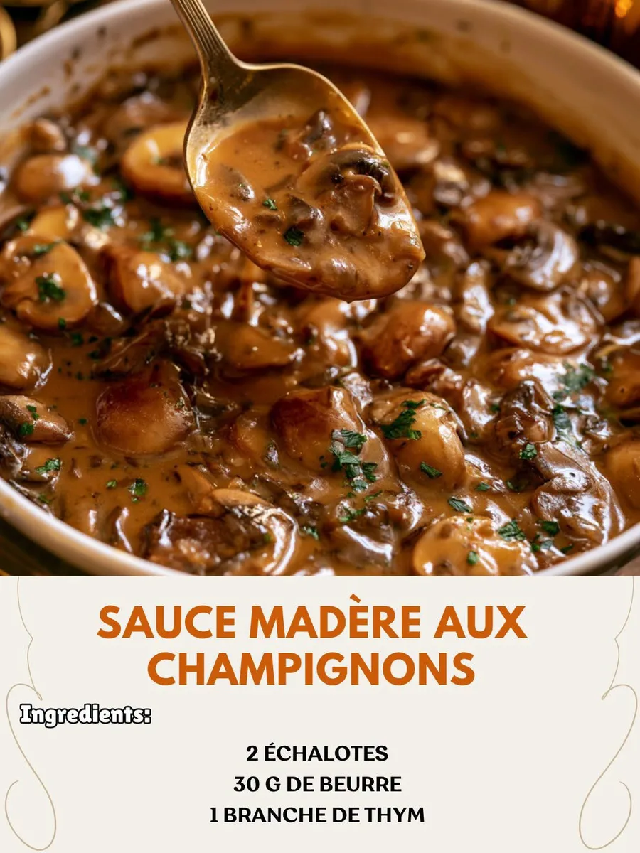 Sauce Madère aux Champignons