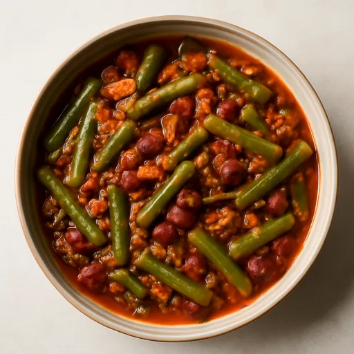 Haricots verts façon chili con carné