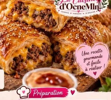 Roules feuilletes façon cheeseburger