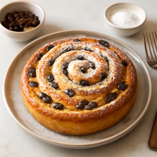 Brioche roulée aux raisins