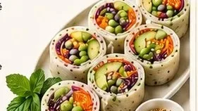 Roulés veggie avocat edamame