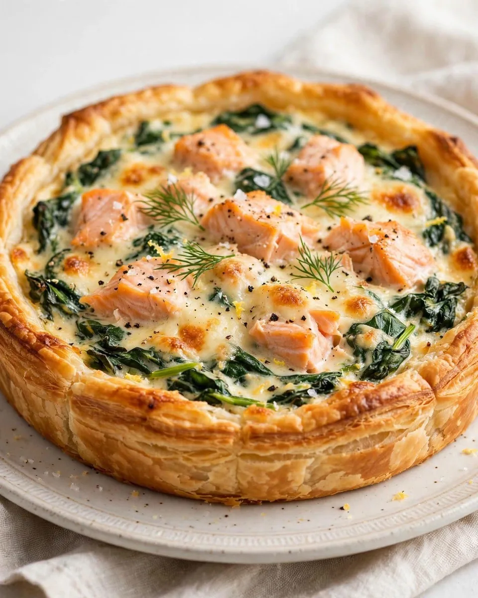 Tarte saumon & épinards