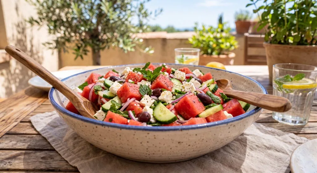 Salade pastèque feta menthe : la recette fraîcheur d'été