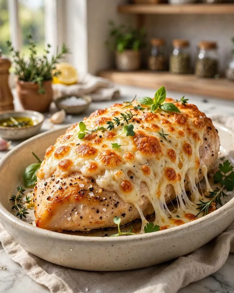 Poulet gratiné au fromage