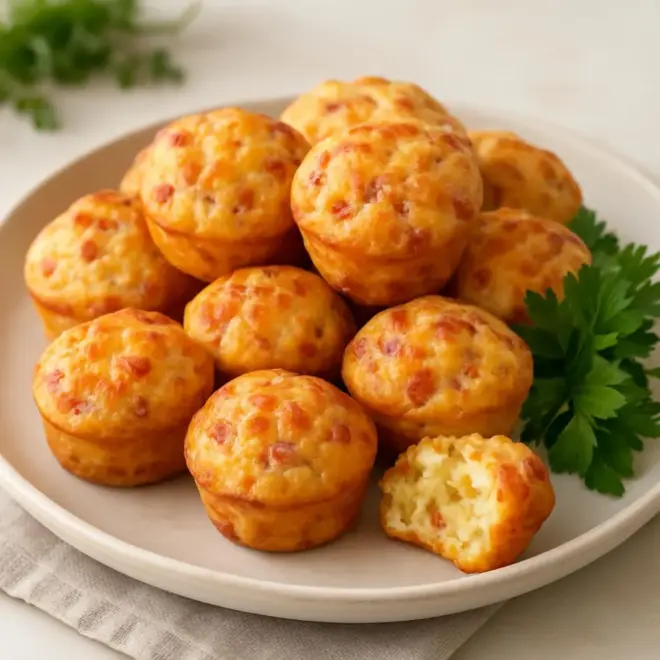 Bouchées aux lardons fumés et au Comté : mini-cakes apéritifs moelleux et dorés
