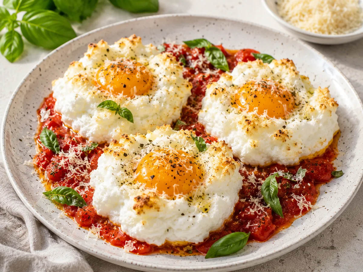 Œufs nuages à l'italienne