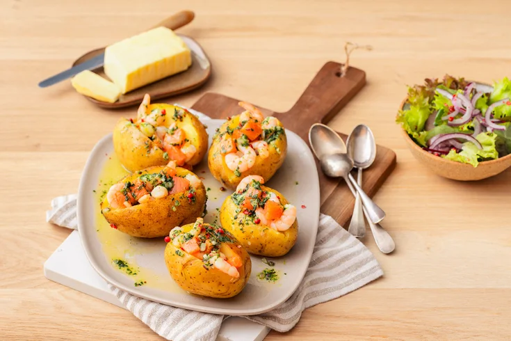Pommes de terre farcies à la marinière