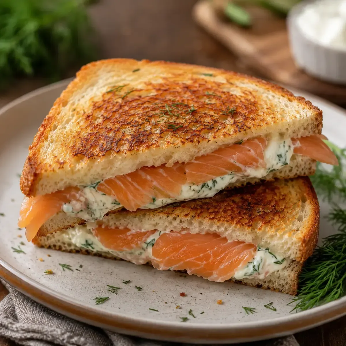 Croque Saumon Fumé & Boursin : Chic et Fondant