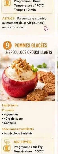 Pommes glacées & speculoos croustillants