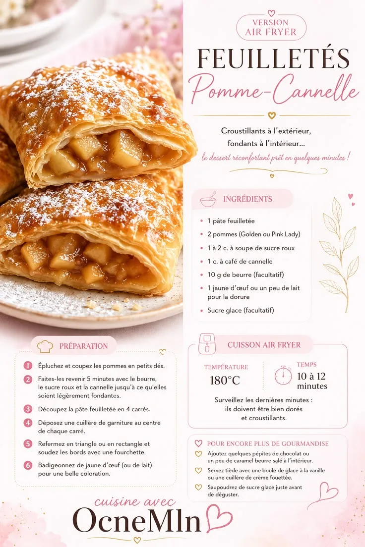 Feuilletés Pomme-Cannelle (Version Air Fryer)