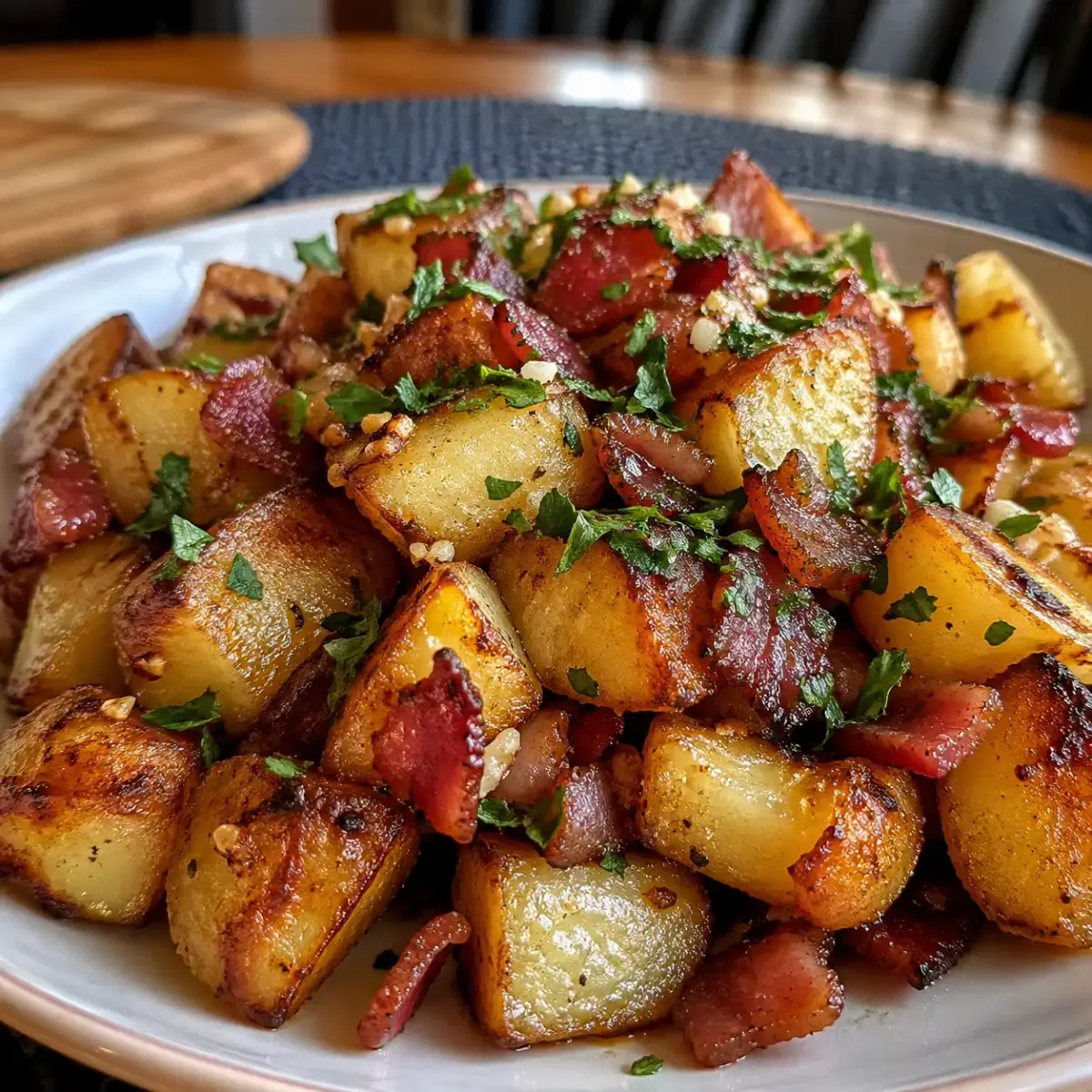 Pommes de terre sautées au bacon