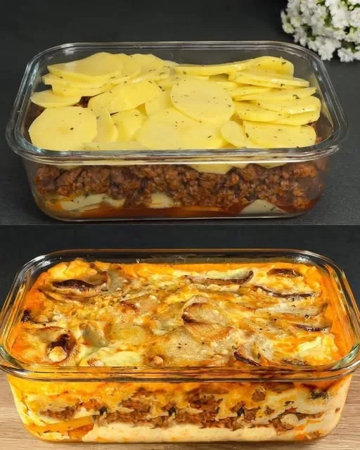 Gratin Italien Pommes de Terre et Viande Hachée