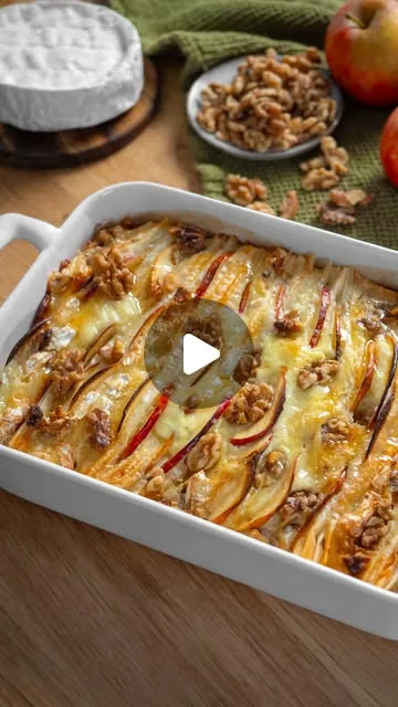 Gratin de pâte filo au camembert et pommes