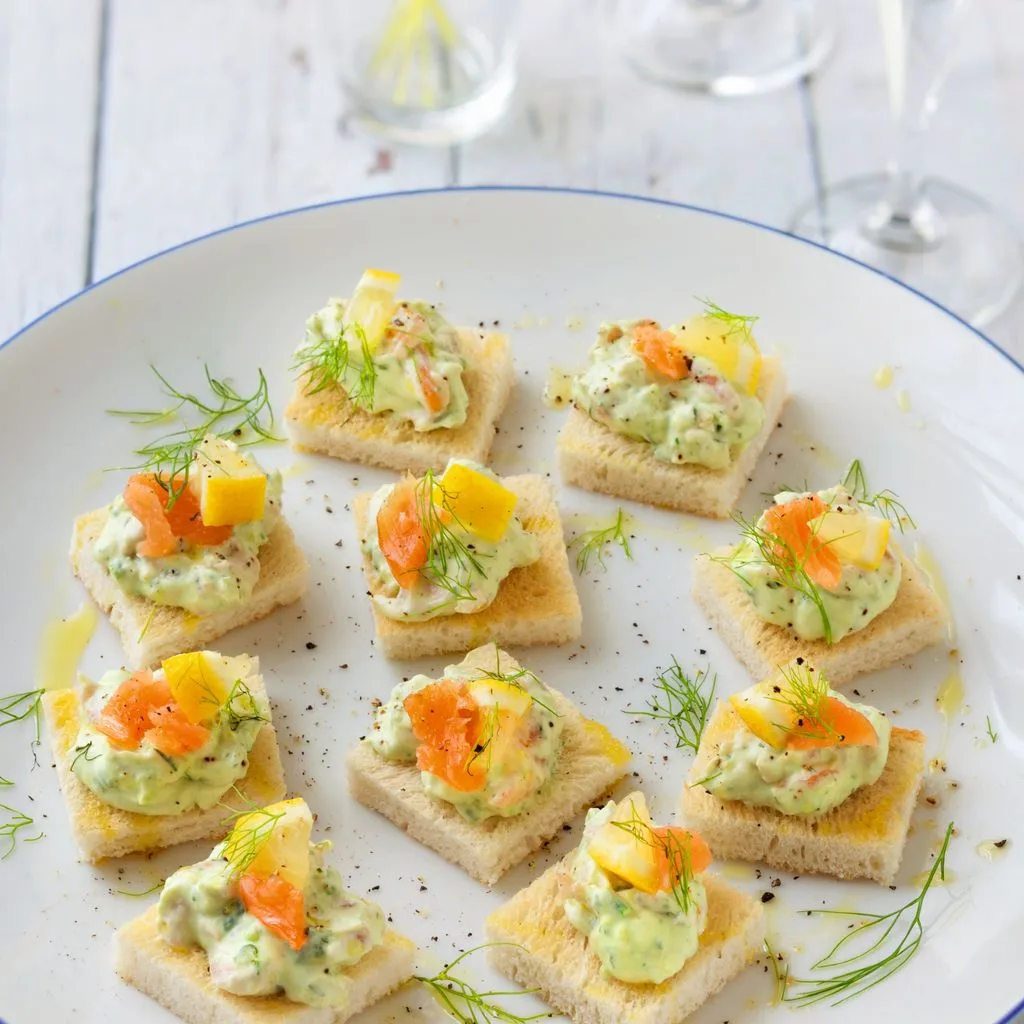 Canapés de crème de saumon fumé à l'avocat : la meilleure recette