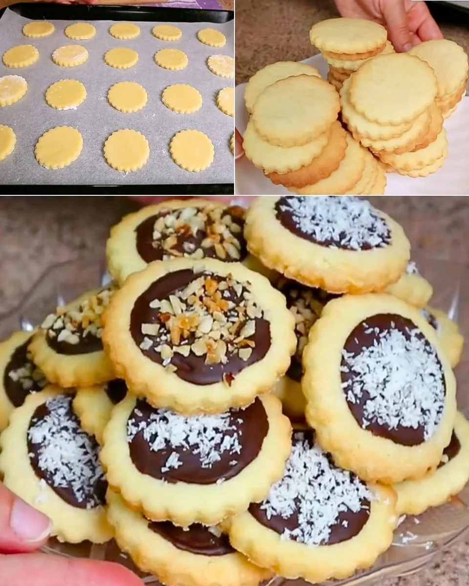 Biscuits maison à la pâte brisée et glaçage chocolat