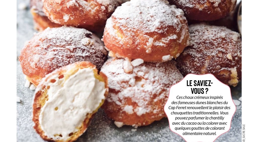 Chouquettes à la vanille et sucre glace