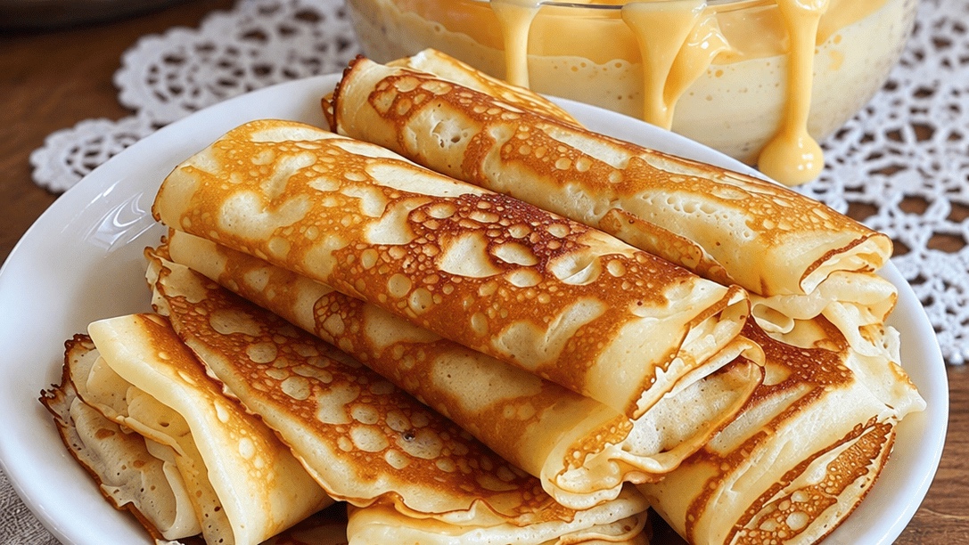 Crêpes au fromage blanc sans farine
