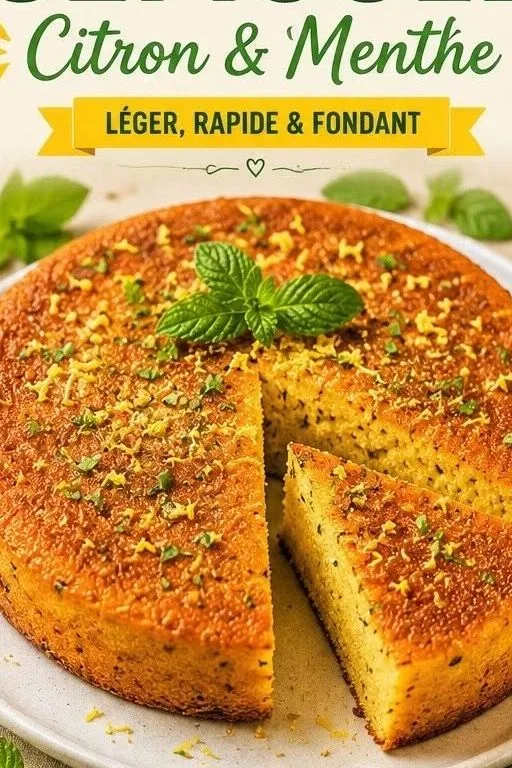 Gâteau de Semoule Citron & Menthe