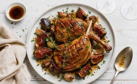 Régalez-vous avec cette recette de cuisses de canard aux figues et au thym