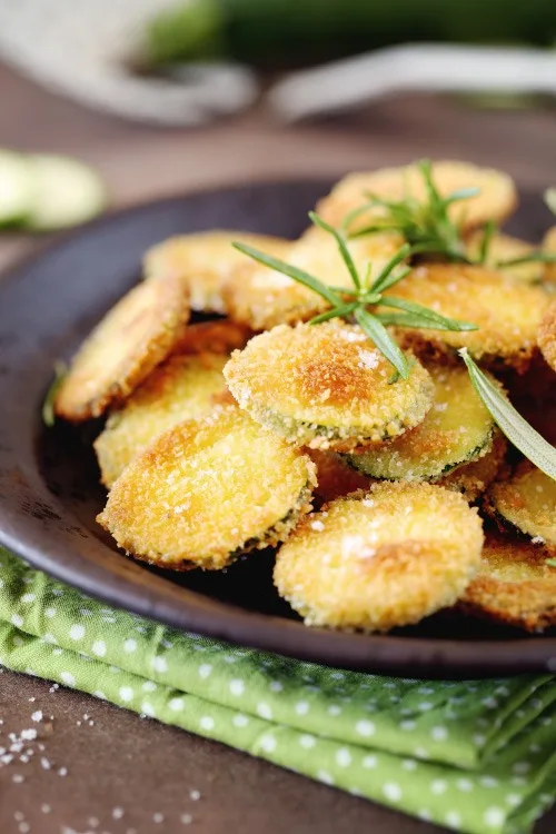 Rondelles de courgettes panées au parmesan