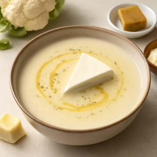 Velouté de chou fleur à la vache qui rit