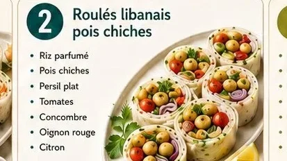 Roulés libanais pois chiches