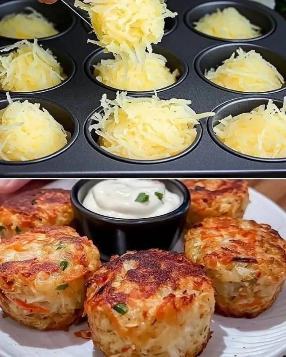 Muffins de Purée de Pommes de Terre au Fromage et aux Œufs