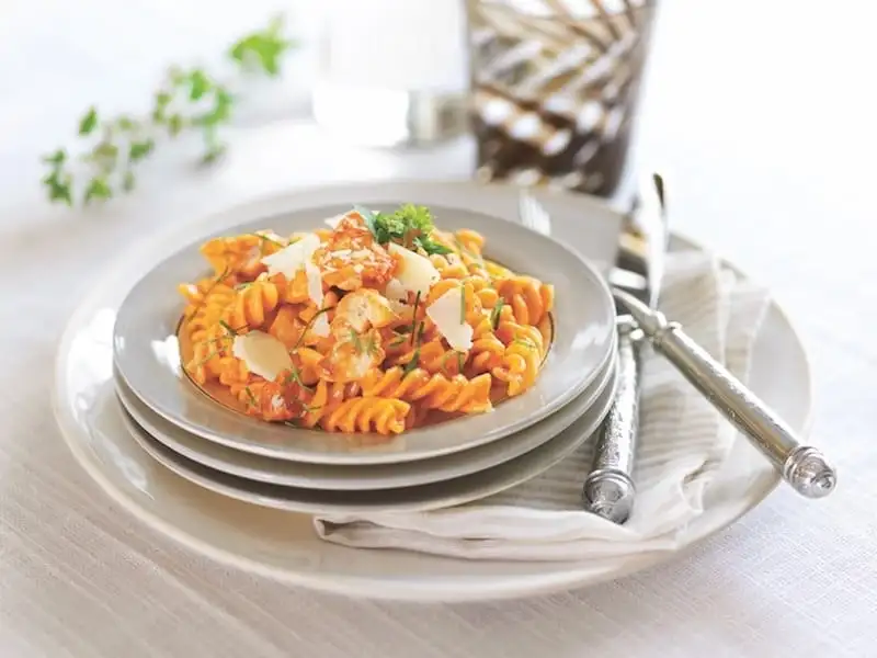 Pâtes Fusilli au Poulet et Crème Fraîche