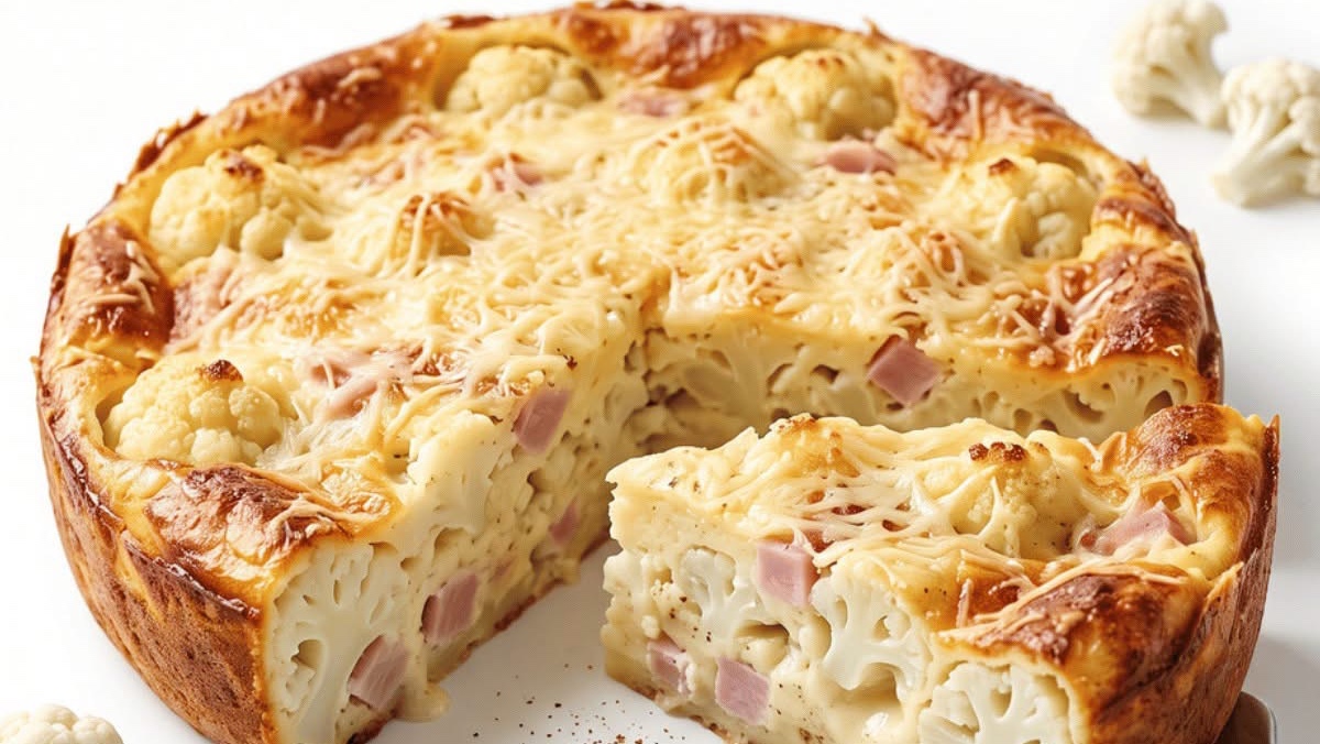 Clafoutis de chou-fleur au jambon léger au Thermomix