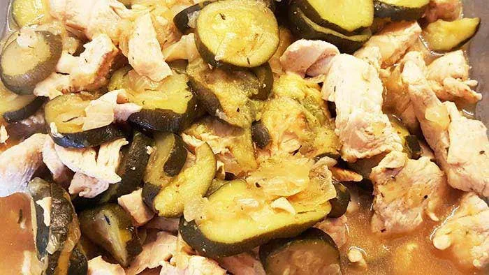 Poulet aux courgettes