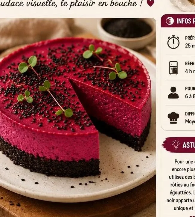 Cheesecake Betterave & Sésame Noir