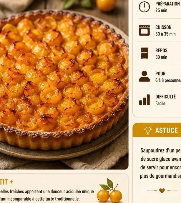 Tarte aux Mirabelles Façon Dessert Lorrain