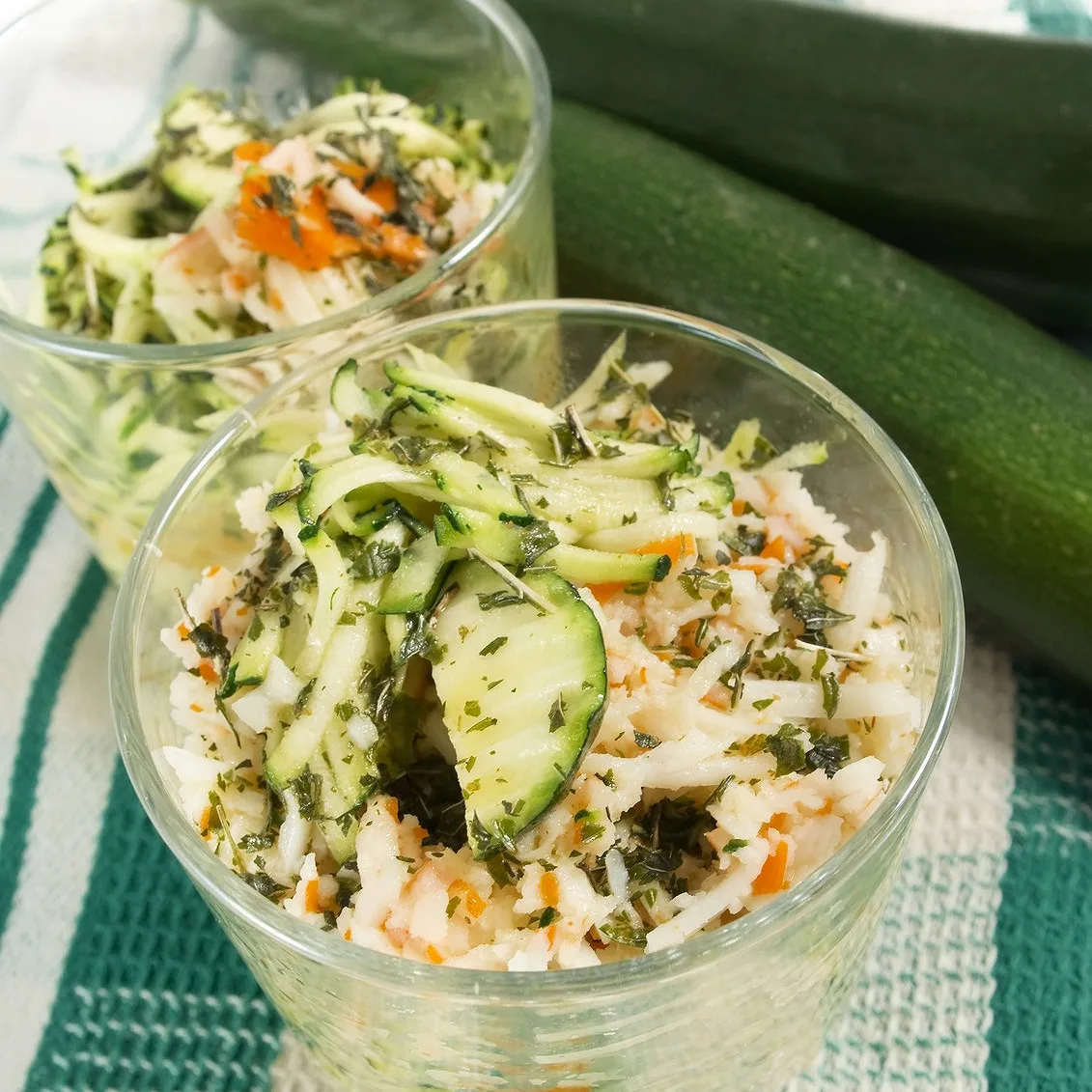 Courgettes rapées (salade froide)