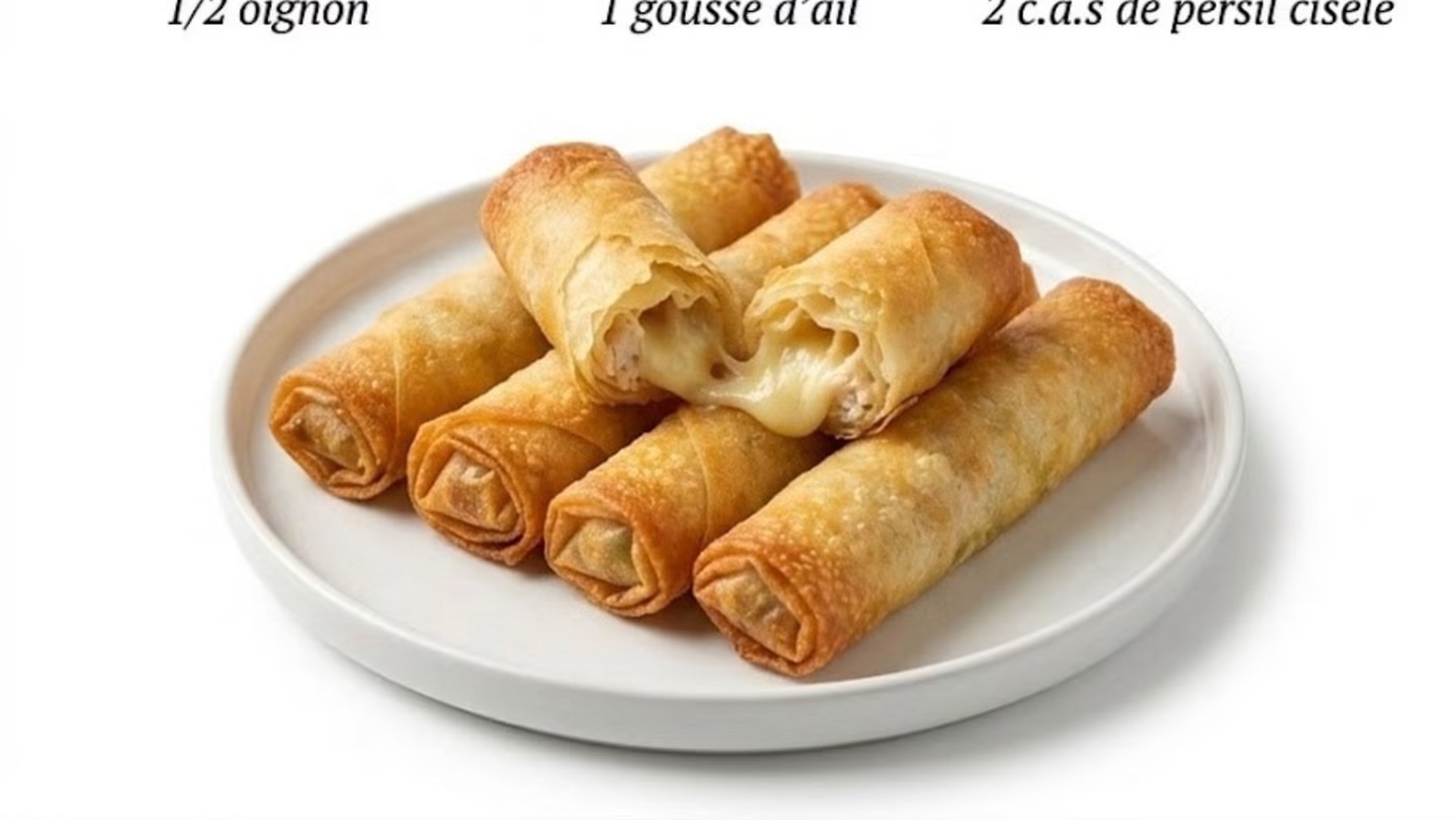 Cigares croustillants au poulet et fromage