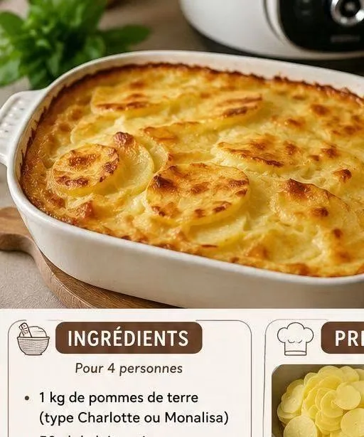 Gratin Dauphinois au Cookeo avec l'Extracrips