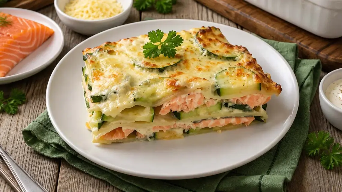 Lasagnes aux Courgettes et au Saumon