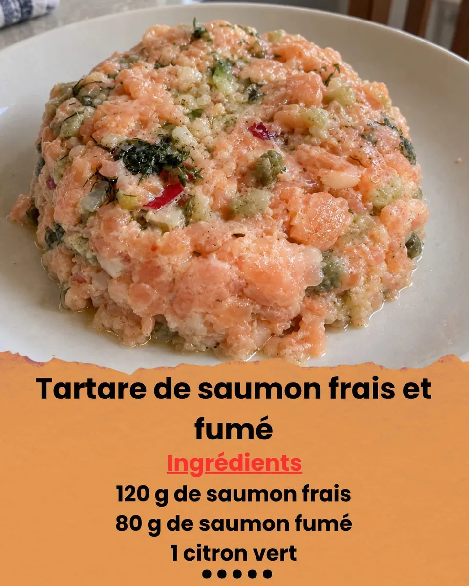 Tartare de saumon frais et fumé