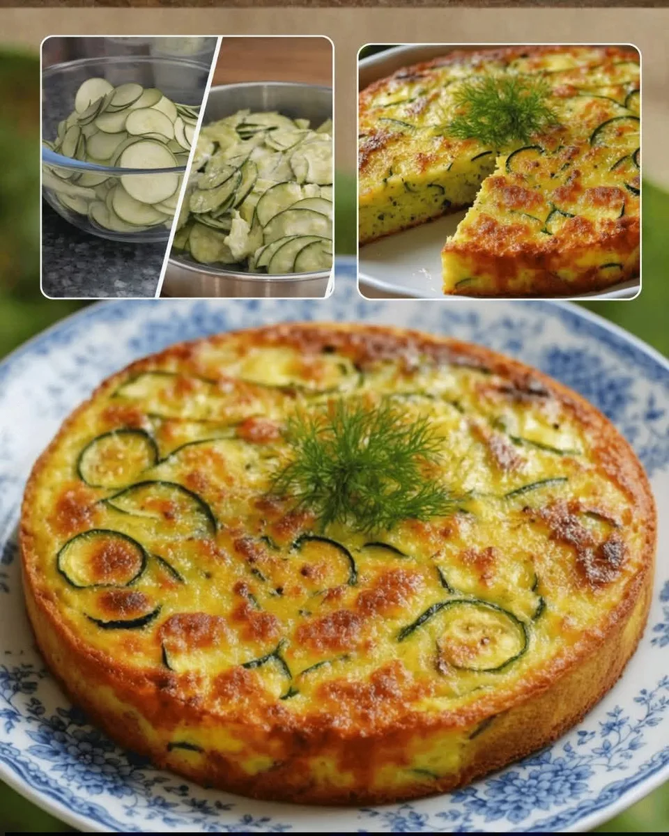Gâteau invisible de courgettes au parmesan à l'Air Fryer