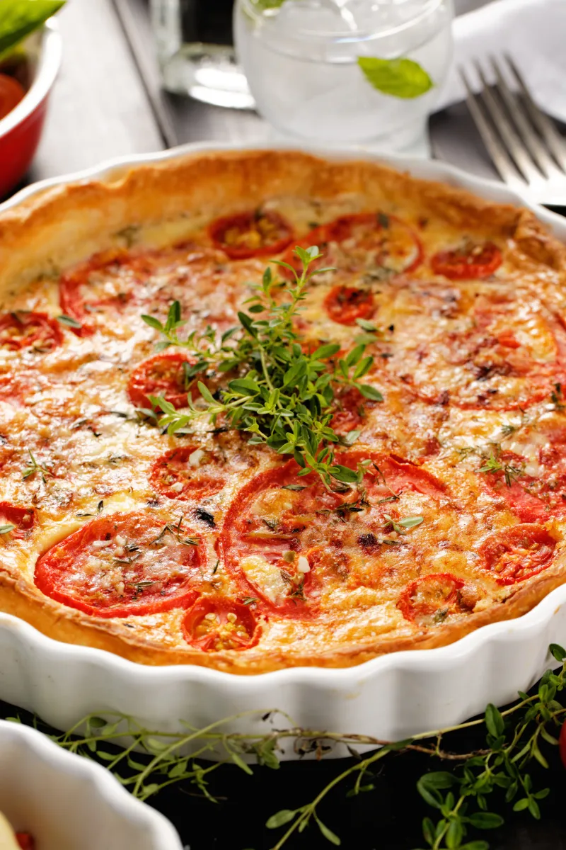 Tarte thon, tomate et moutarde