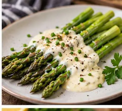 Asperges au fromage blanc