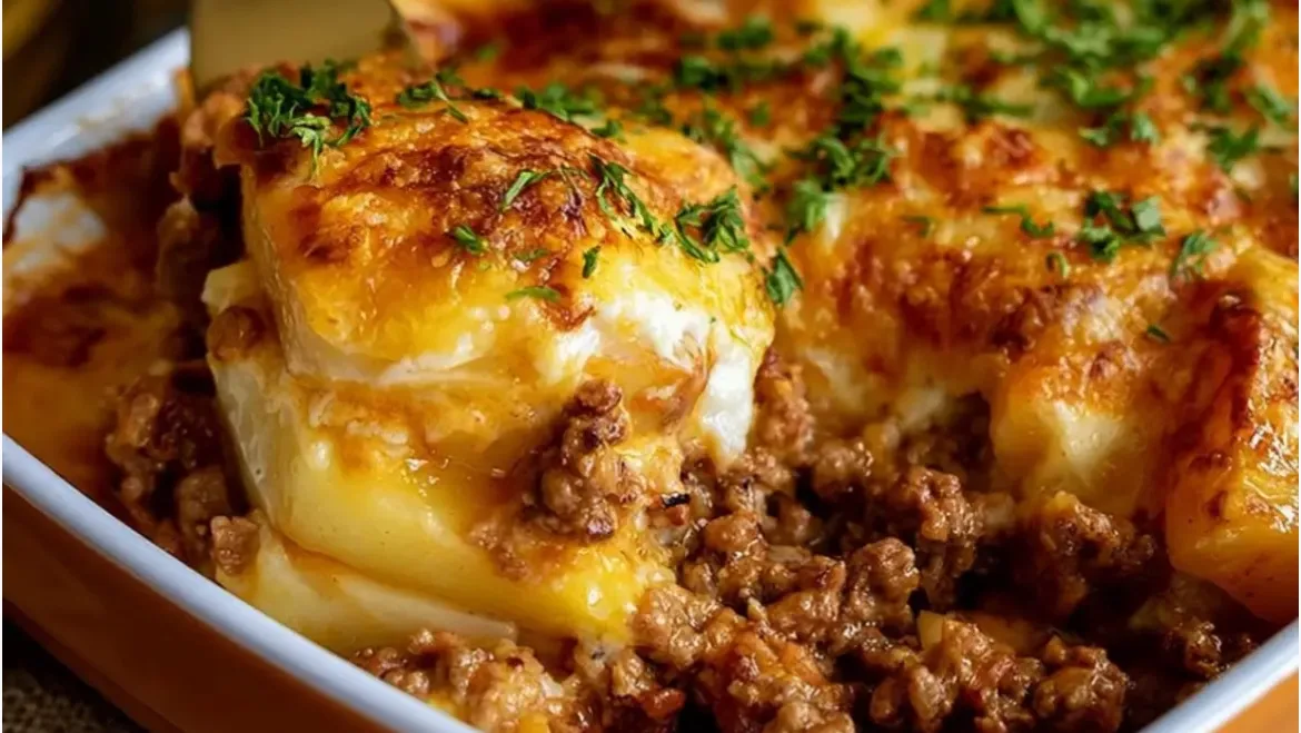 Gratin de Pommes de Terre au Bœuf Haché & Fromage