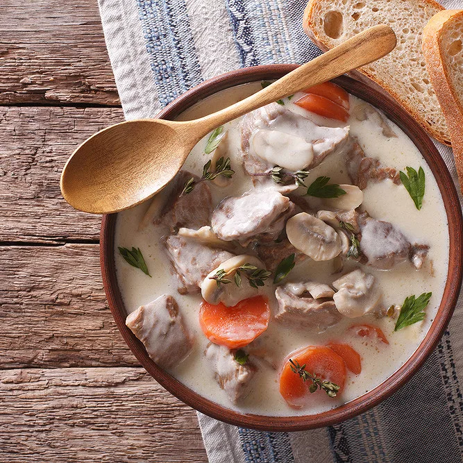 Blanquette de dinde facile pas chère en 15 min