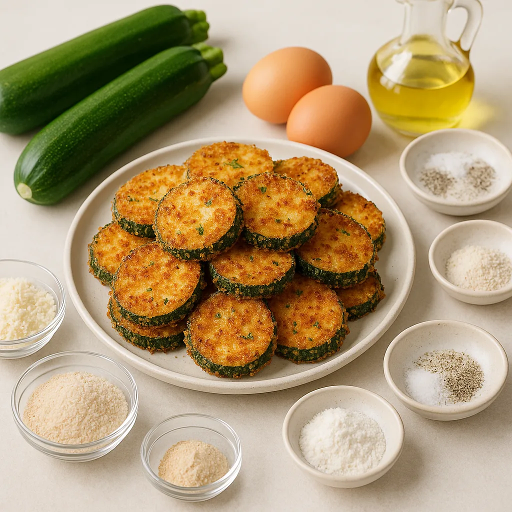 Rondelles de courgettes panées au parmesan