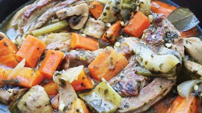 Poitrine de veau et ses Légumes