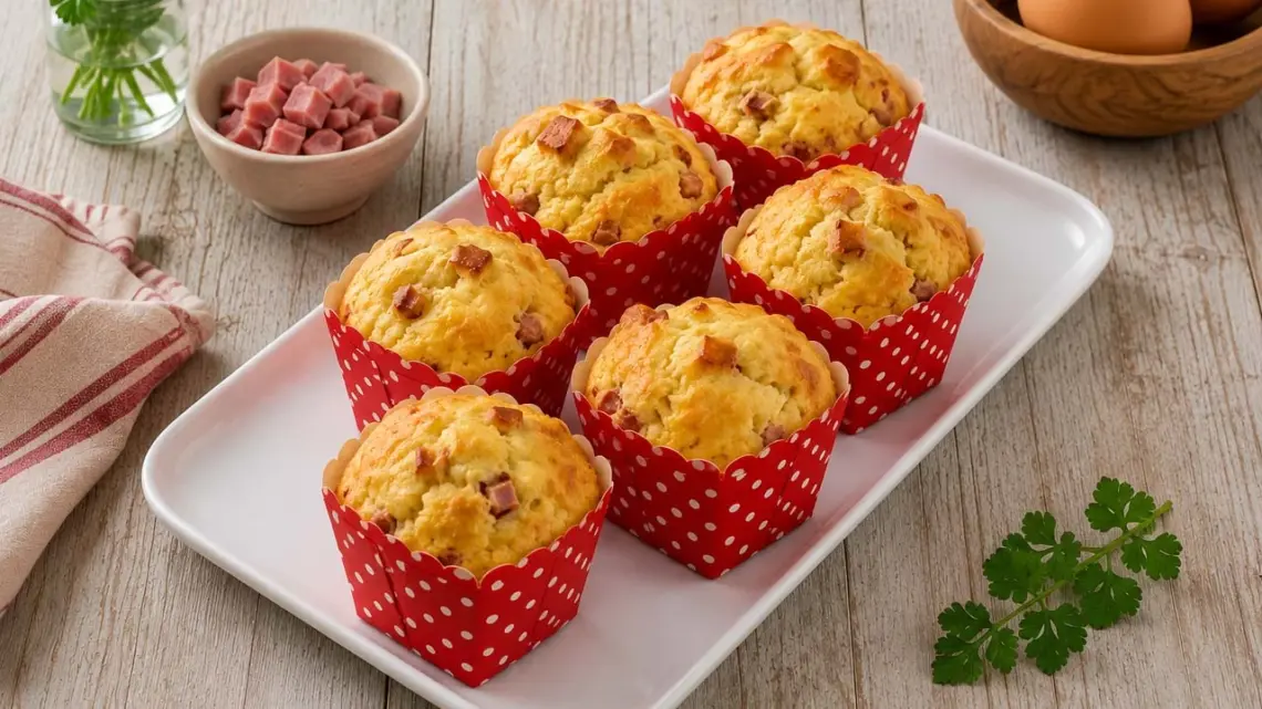 Petits Cakes au Jambon et Vache Qui Rit