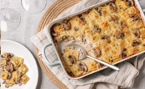 Ravioles, champignons et comté : testez notre recettes parfaite de gratin