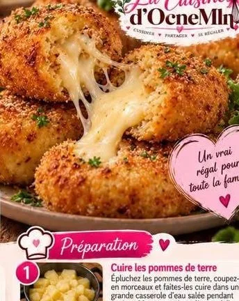 Croquettes de pommes de terre au cœur Raclette