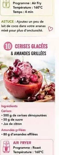 Cerises glacées & amandes grillées