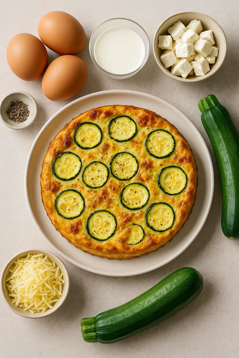 Flan salé sans pâte aux courgettes et feta